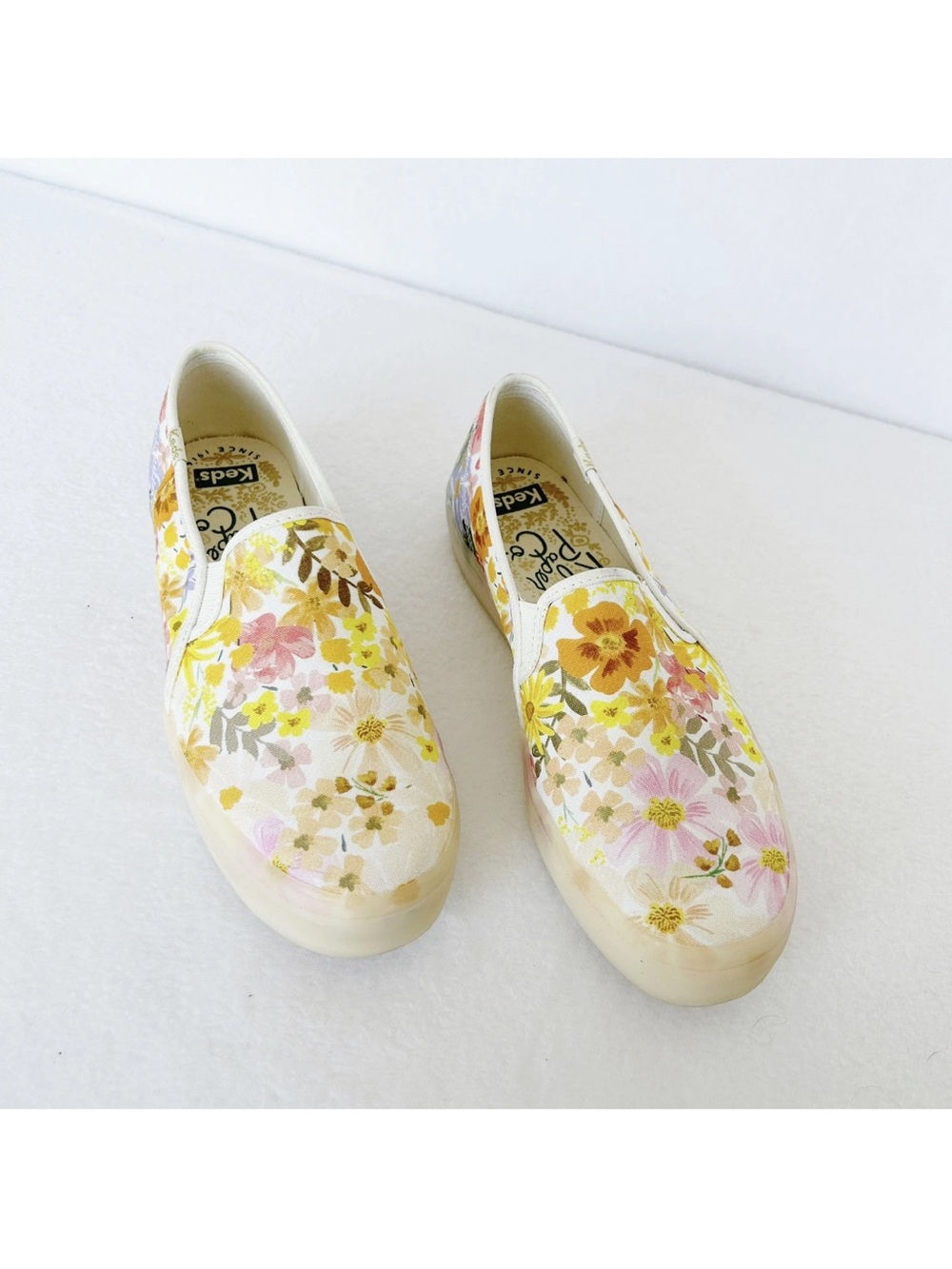 Keds Rifle Paper Co Double Decker Sneaker Slip On Shoes Softerra Marguerite 7.5